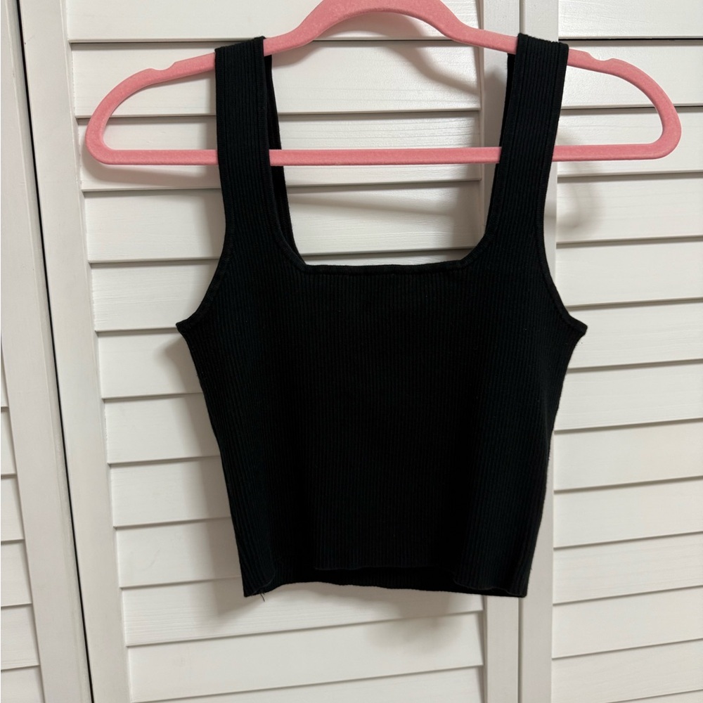 Forever 21 Black Ribbed Tank Top